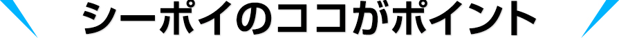 シーポイのココがポイント